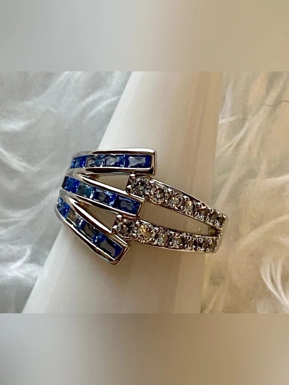 Bomb Party Aqua Blue Spinel Ring